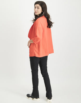 Celeste Open Blazer | Coral
