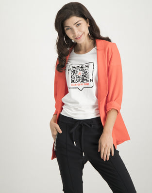Celeste Open Blazer | Coral