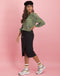 Edie Drawstring Skirt | Black