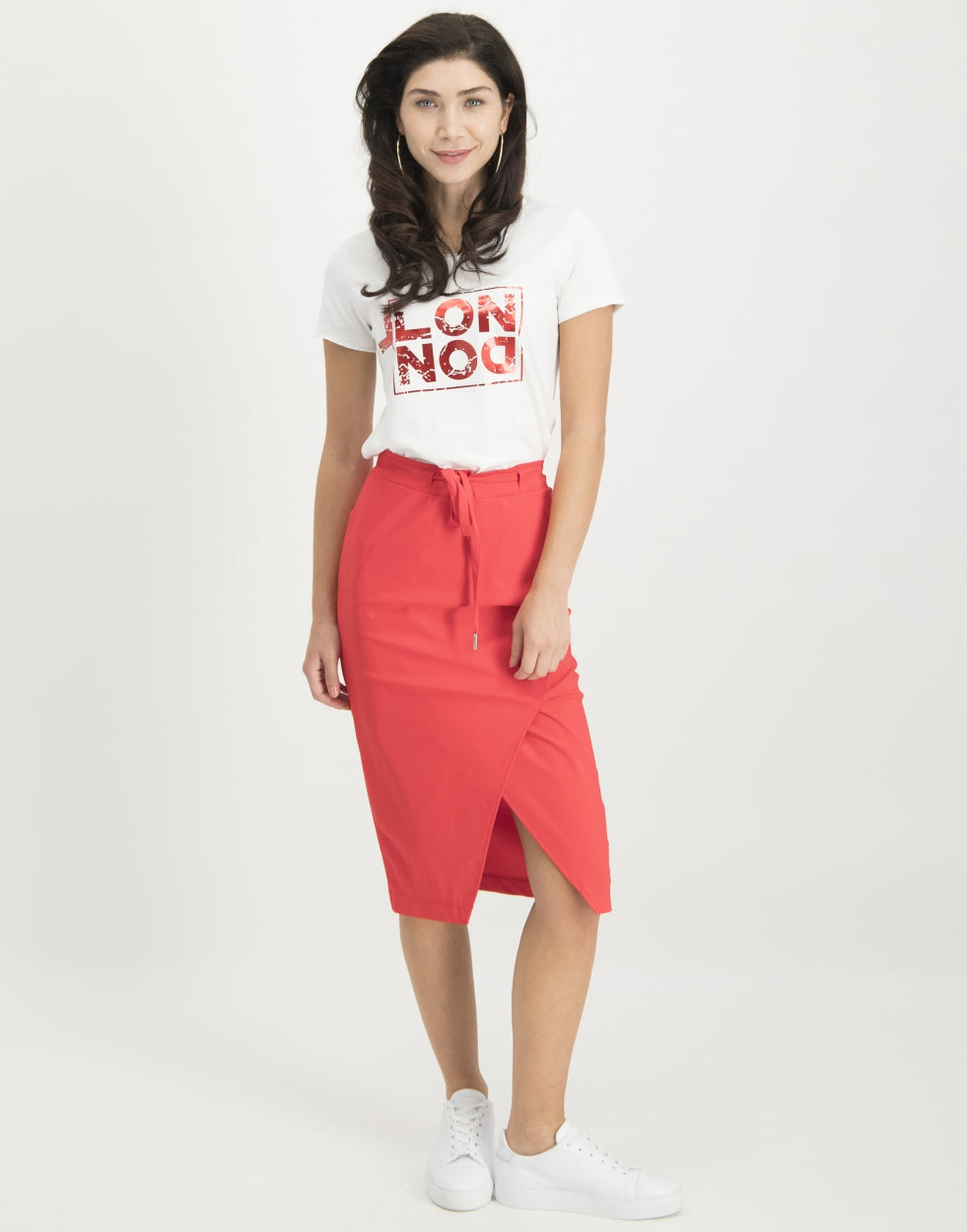 Edie Drawstring Skirt | Red