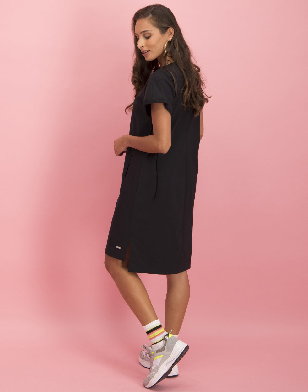 Tiff Zipper Dress | Black