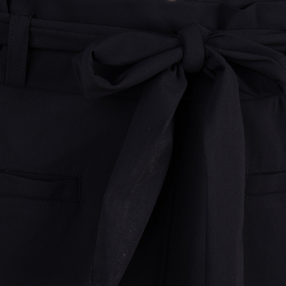 Leah Zipper and Stripes Dress | Black