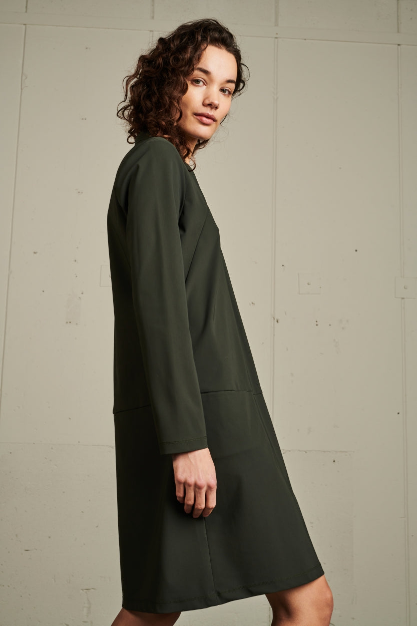 Dress Harper Technical Jersey | Grey Green