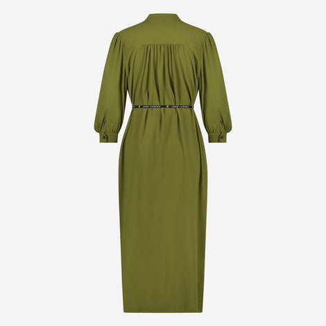 Steffi Dress Long Technical Jersey | Oliva green