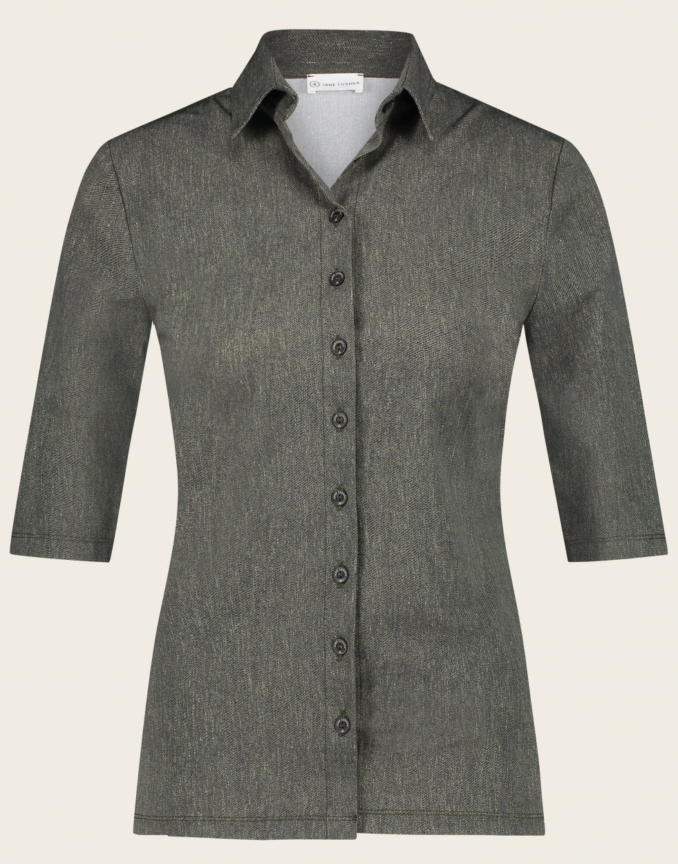 Blouse Kikkie Technical Jersey | Green Melange