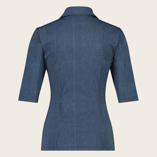 Blouse Kikkie/1 Technical Jersey | Denim Blue
