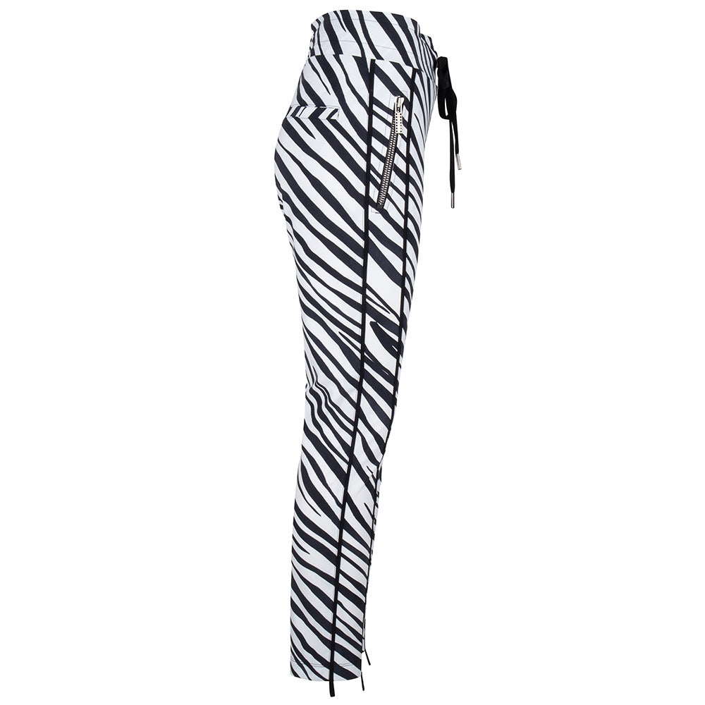Khloe Drawstring Pants Black White | White/Black