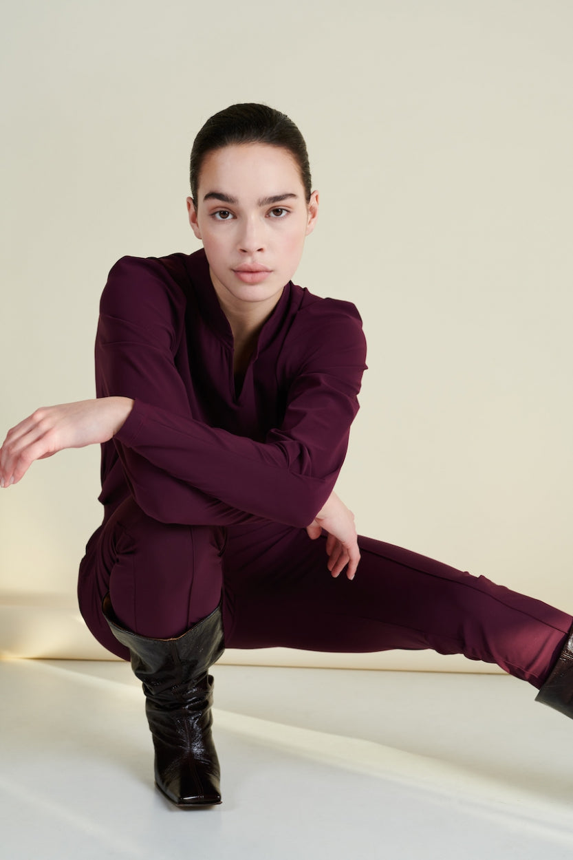 Blouse Lies Technical Jersey | Aubergine
