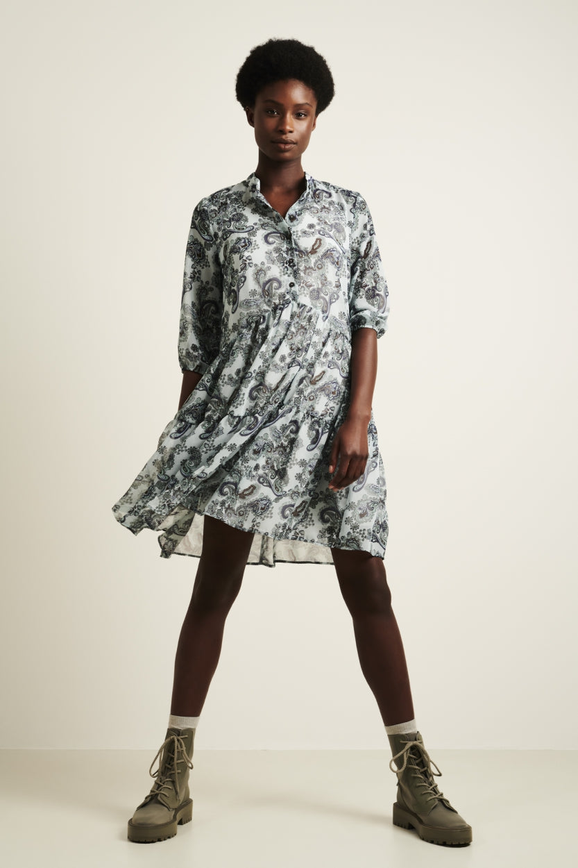 Dress Anna Short/3 Eco Viscose | Multi Blue