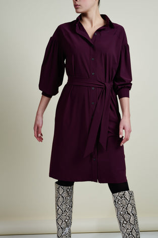 Dress Sabine Short Technical Jersey | Aubergine