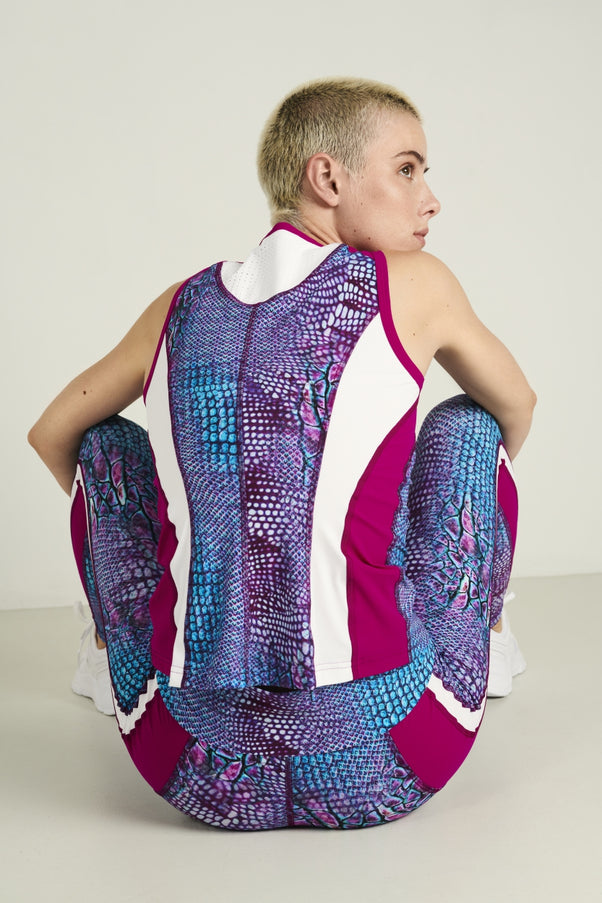JL Tank Top Da V03 | Fuxia/White