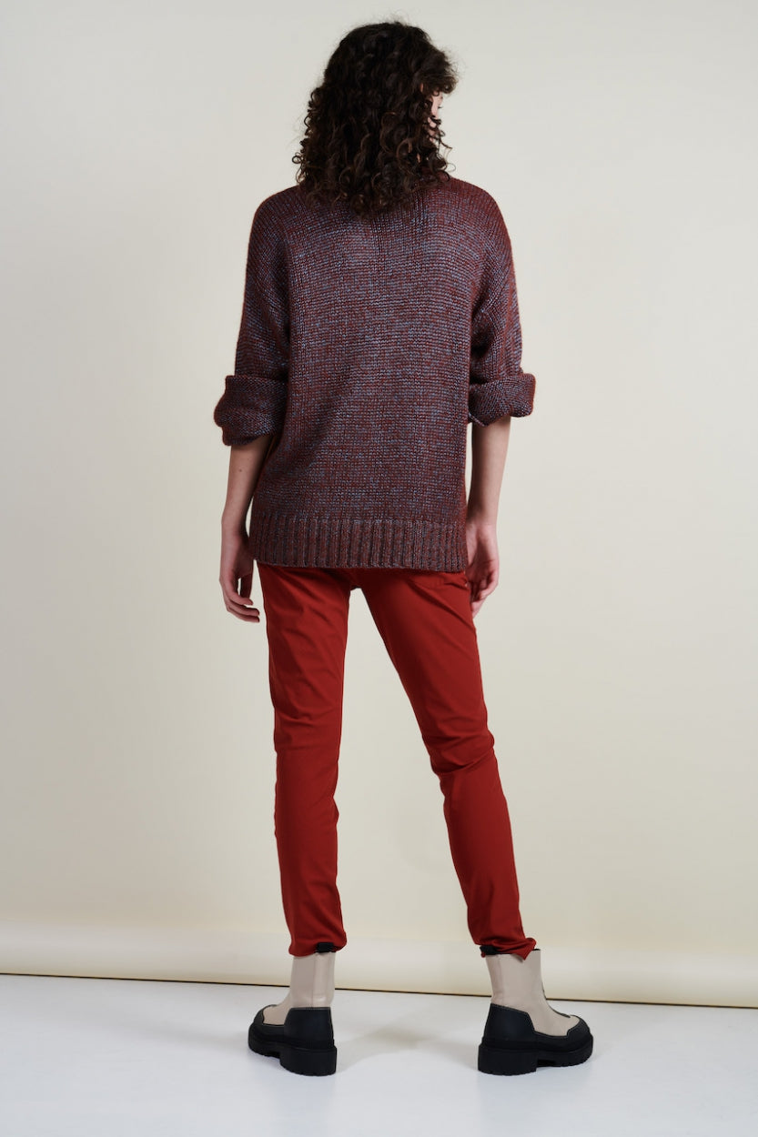 Pullover Filippa PU | Bordo Melange
