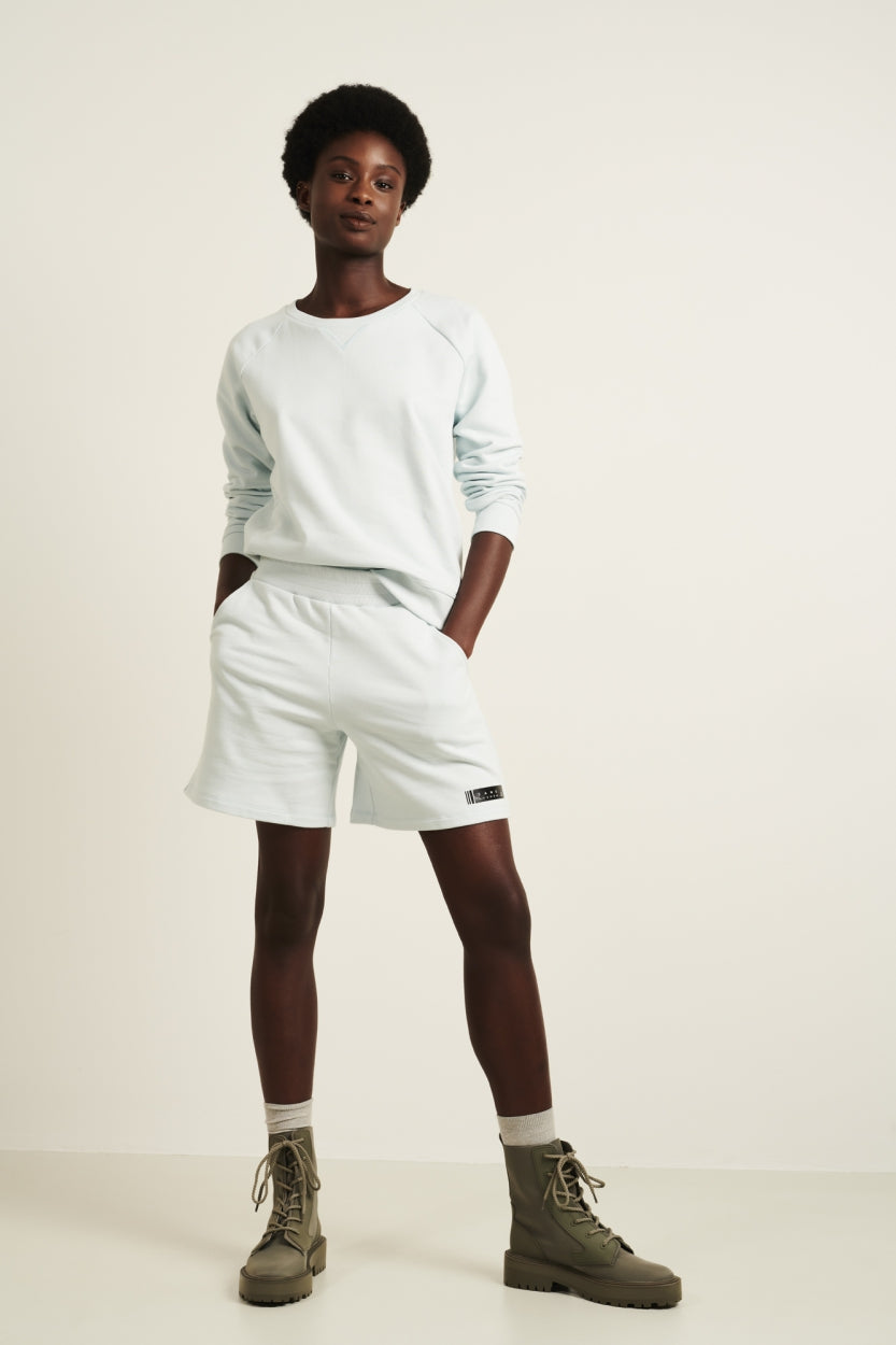 Soft Sweater Logo/1 Organic Cotton | Aqua